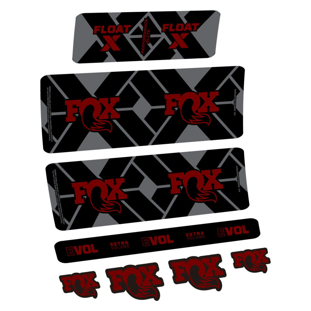 Stickers Fox Float X Performance Elite 2027 compatibles - Autocollants amortisseur VTT