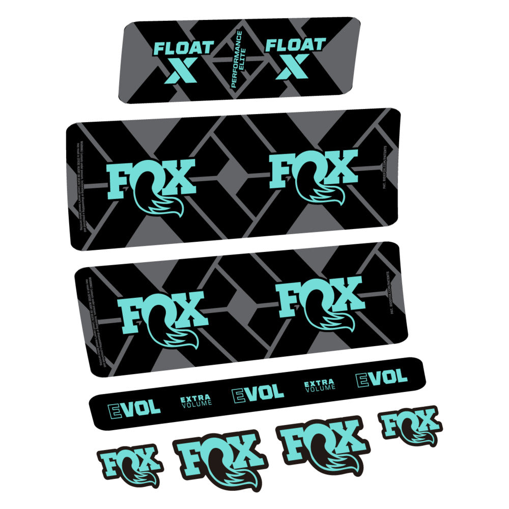 Stickers Fox Float X Performance Elite 2027 compatibles - Autocollants amortisseur VTT