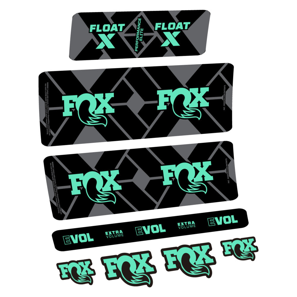 Stickers Fox Float X Performance Elite 2027 compatibles - Autocollants amortisseur VTT