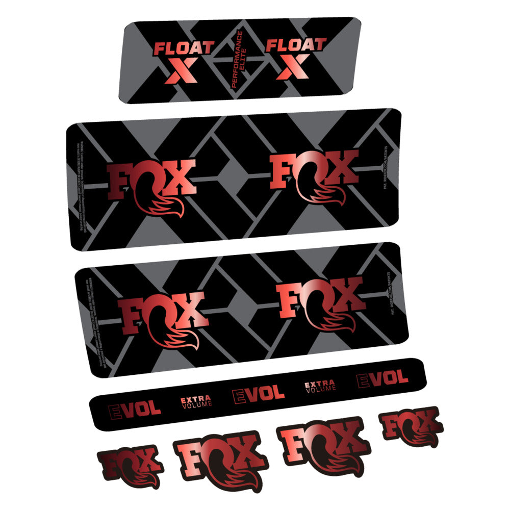 Stickers Fox Float X Performance Elite 2027 compatibles - Autocollants amortisseur VTT