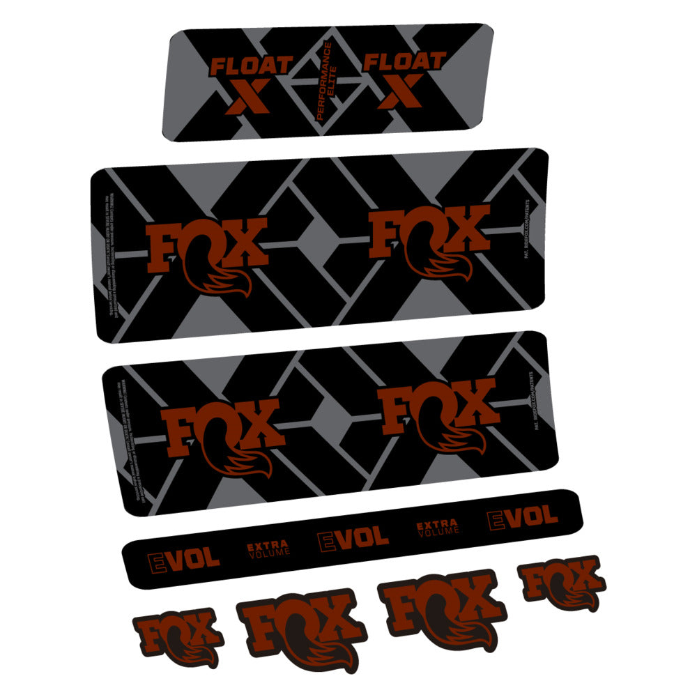 Stickers Fox Float X Performance Elite 2027 compatibles - Autocollants amortisseur VTT