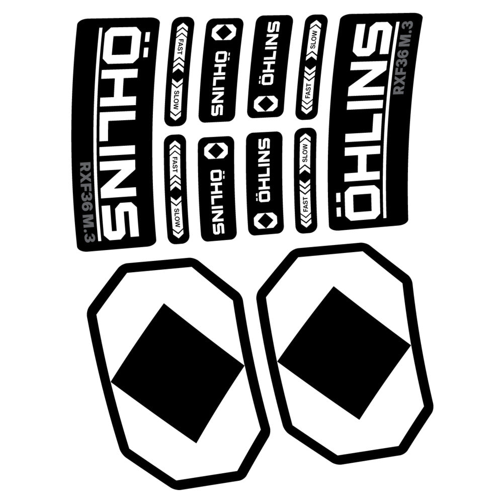 Stickers Öhlins RXF 36 M3 2027 compatibles - Autocollants fourche VTT