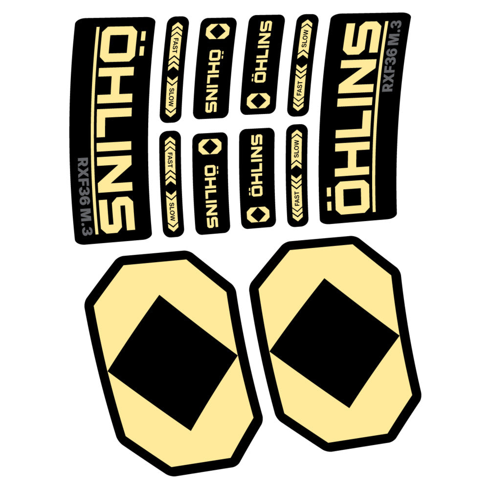 Stickers Öhlins RXF 36 M3 2027 compatibles - Autocollants fourche VTT