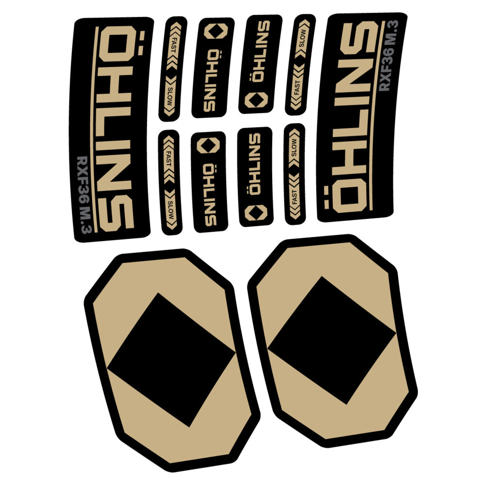 Stickers Öhlins RXF 36 M3 2027 compatibles - Autocollants fourche VTT