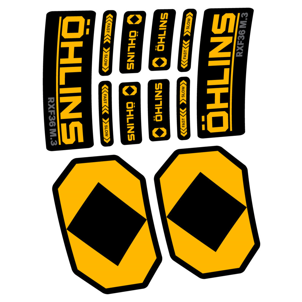 Stickers Öhlins RXF 36 M3 2027 compatibles - Autocollants fourche VTT
