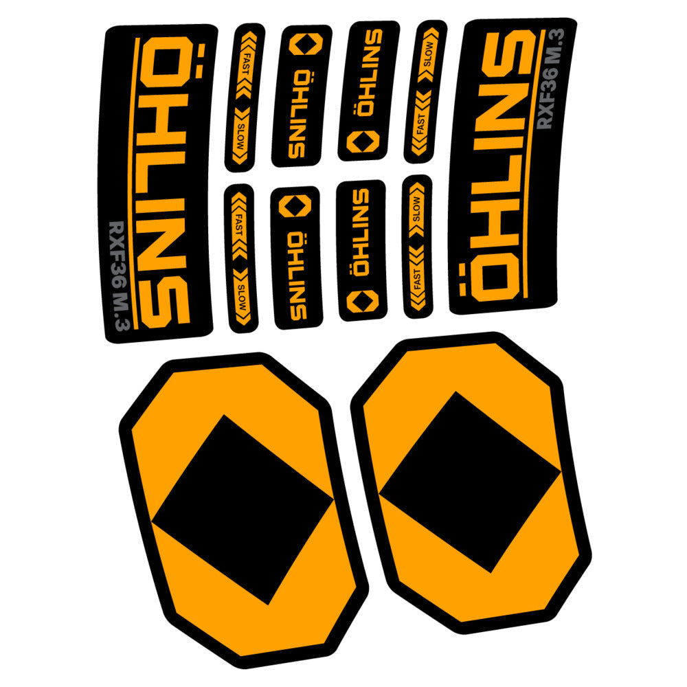 Stickers Öhlins RXF 36 M3 2027 compatibles - Autocollants fourche VTT