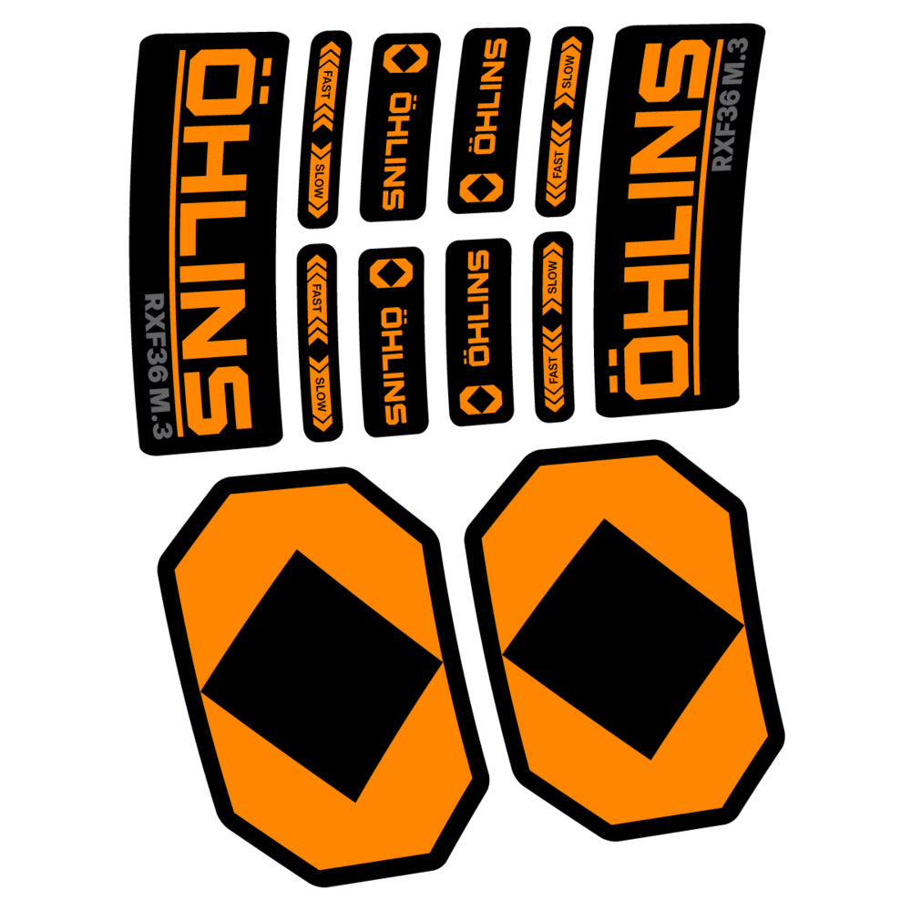 Stickers Öhlins RXF 36 M3 2027 compatibles - Autocollants fourche VTT