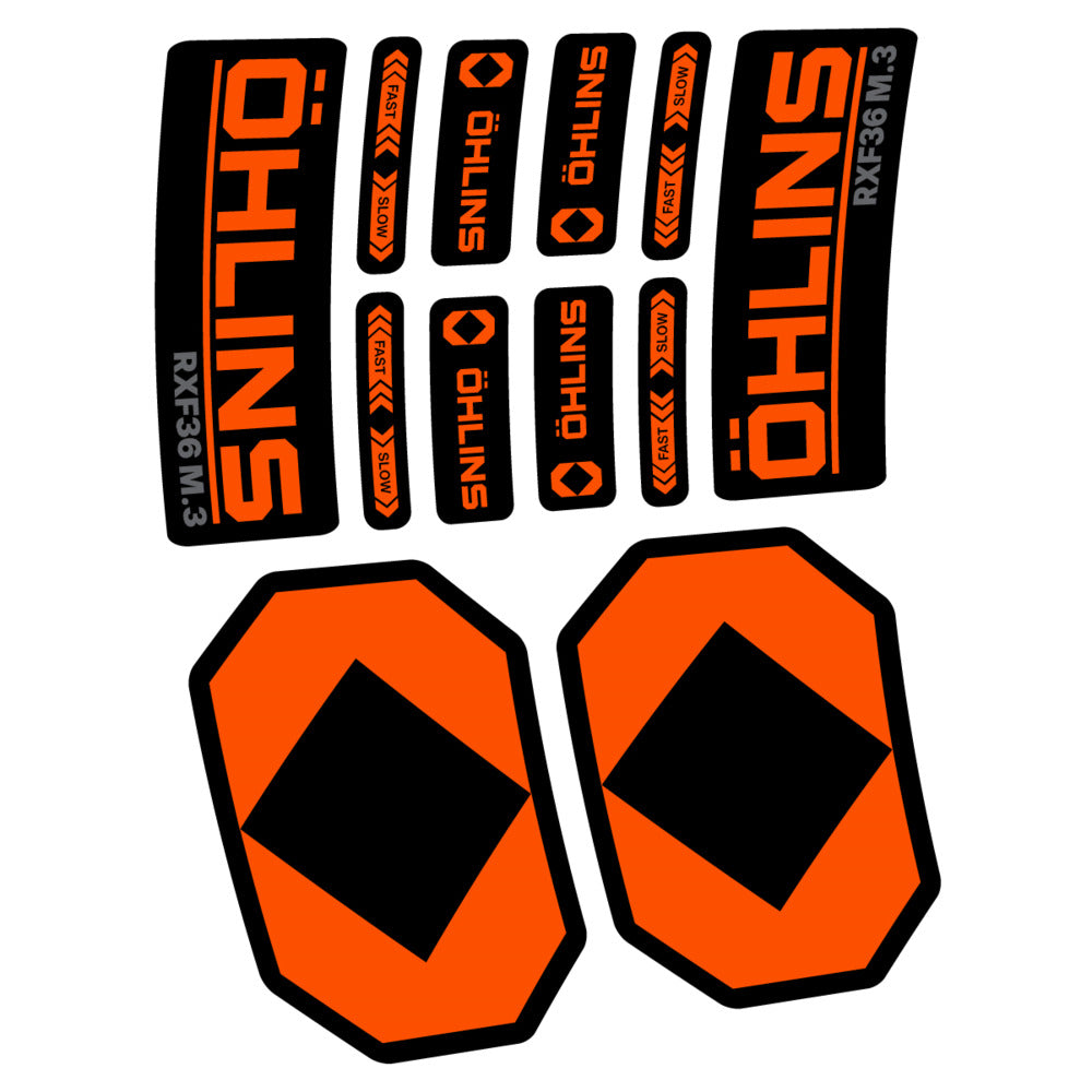 Stickers Öhlins RXF 36 M3 2027 compatibles - Autocollants fourche VTT