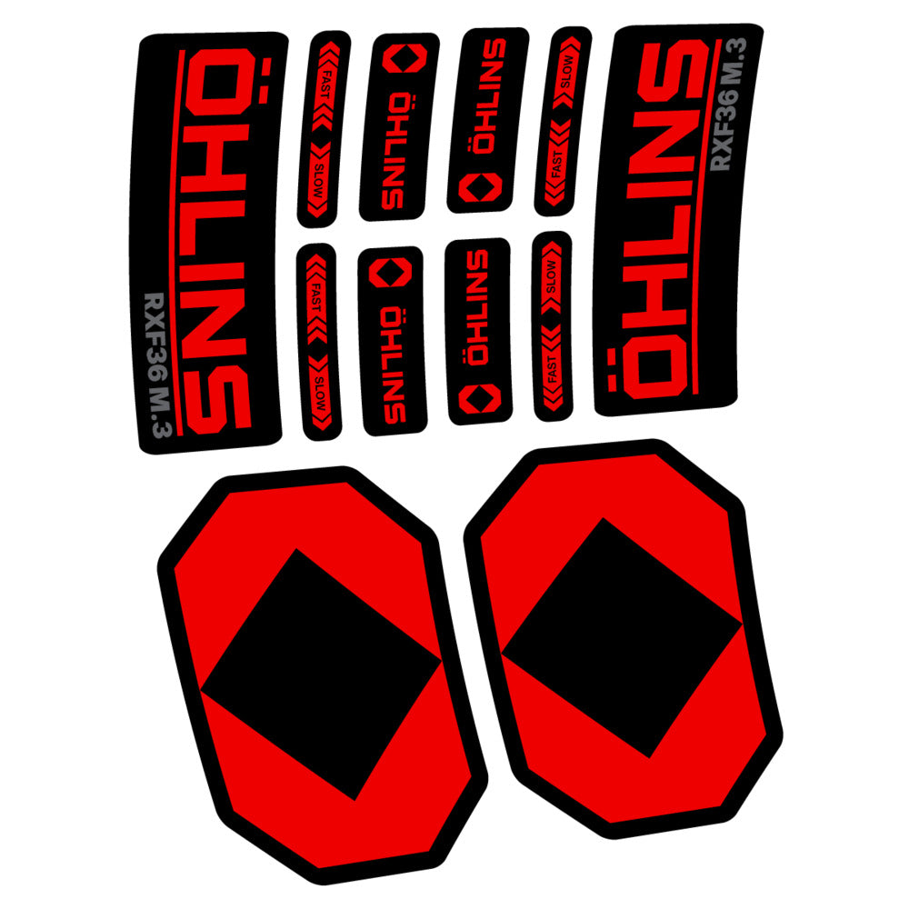 Stickers Öhlins RXF 36 M3 2027 compatibles - Autocollants fourche VTT