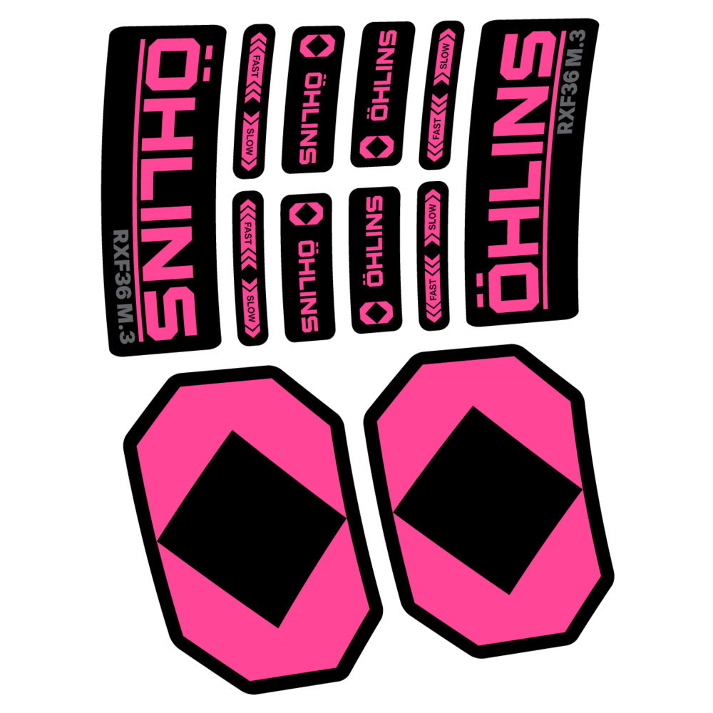 Stickers Öhlins RXF 36 M3 2027 compatibles - Autocollants fourche VTT