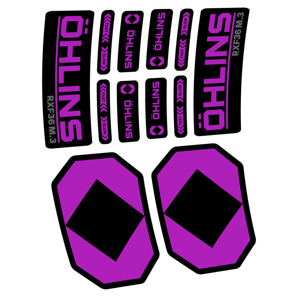 Stickers Öhlins RXF 36 M3 2027 compatibles - Autocollants fourche VTT
