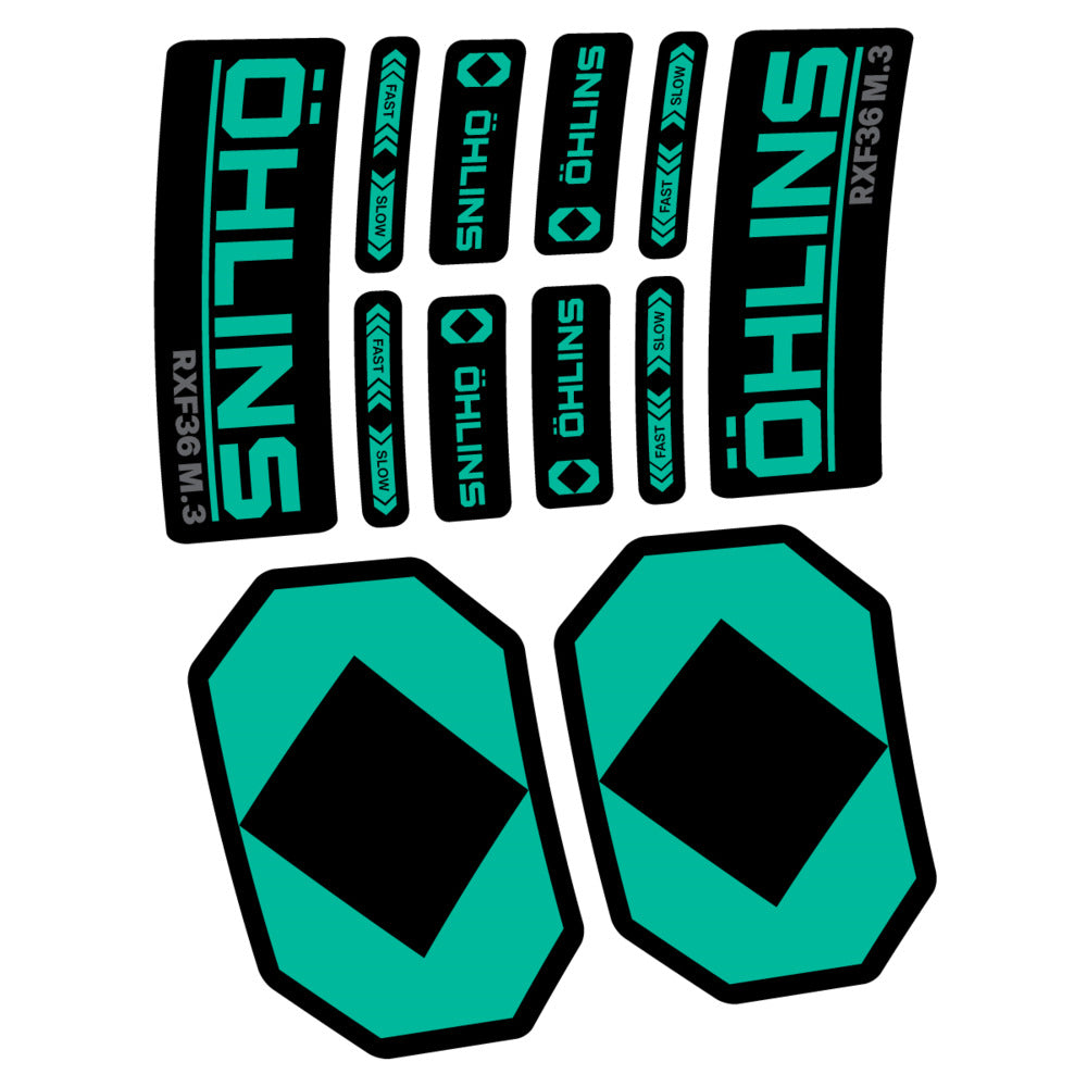 Stickers Öhlins RXF 36 M3 2027 compatibles - Autocollants fourche VTT