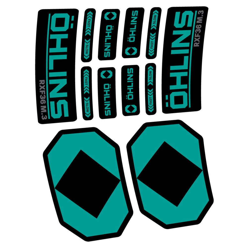 Stickers Öhlins RXF 36 M3 2027 compatibles - Autocollants fourche VTT