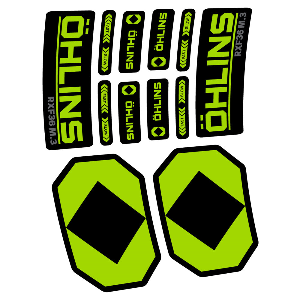 Stickers Öhlins RXF 36 M3 2027 compatibles - Autocollants fourche VTT