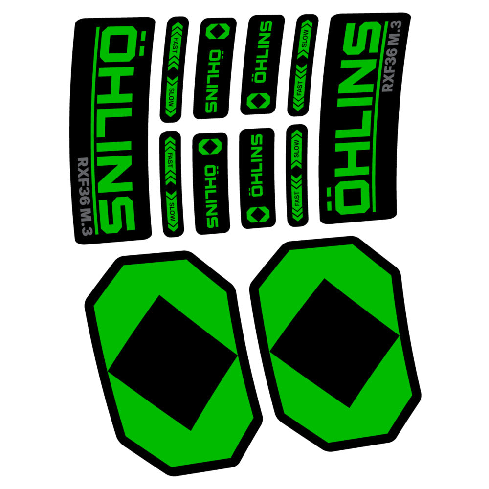 Stickers Öhlins RXF 36 M3 2027 compatibles - Autocollants fourche VTT