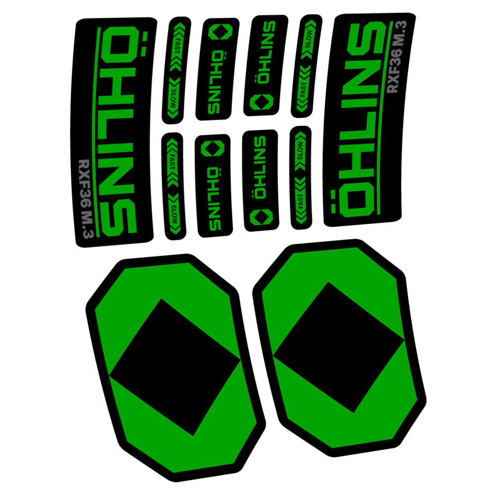 Stickers Öhlins RXF 36 M3 2027 compatibles - Autocollants fourche VTT