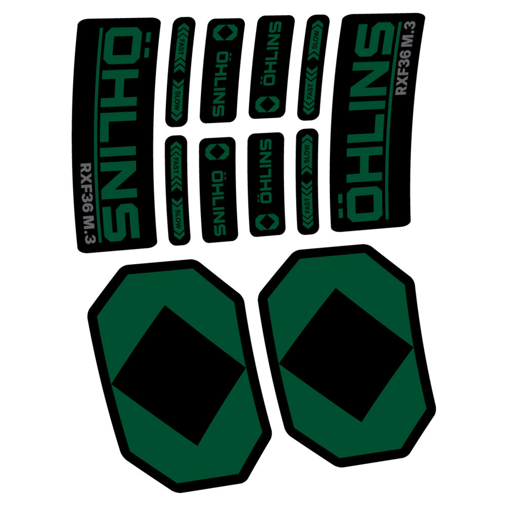 Stickers Öhlins RXF 36 M3 2027 compatibles - Autocollants fourche VTT