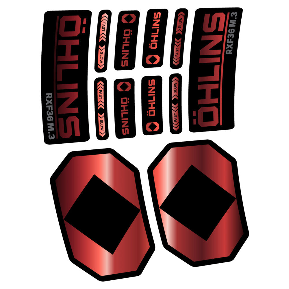Stickers Öhlins RXF 36 M3 2027 compatibles - Autocollants fourche VTT