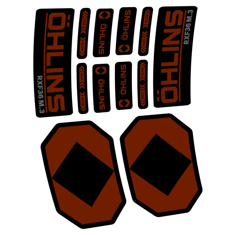 Stickers Öhlins RXF 36 M3 2027 compatibles - Autocollants fourche VTT