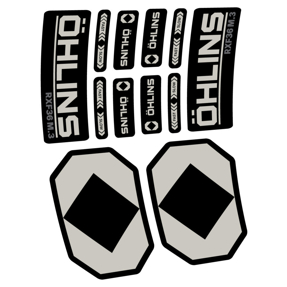 Stickers Öhlins RXF 36 M3 2027 compatibles - Autocollants fourche VTT