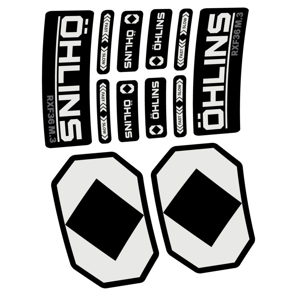 Stickers Öhlins RXF 36 M3 2027 compatibles - Autocollants fourche VTT
