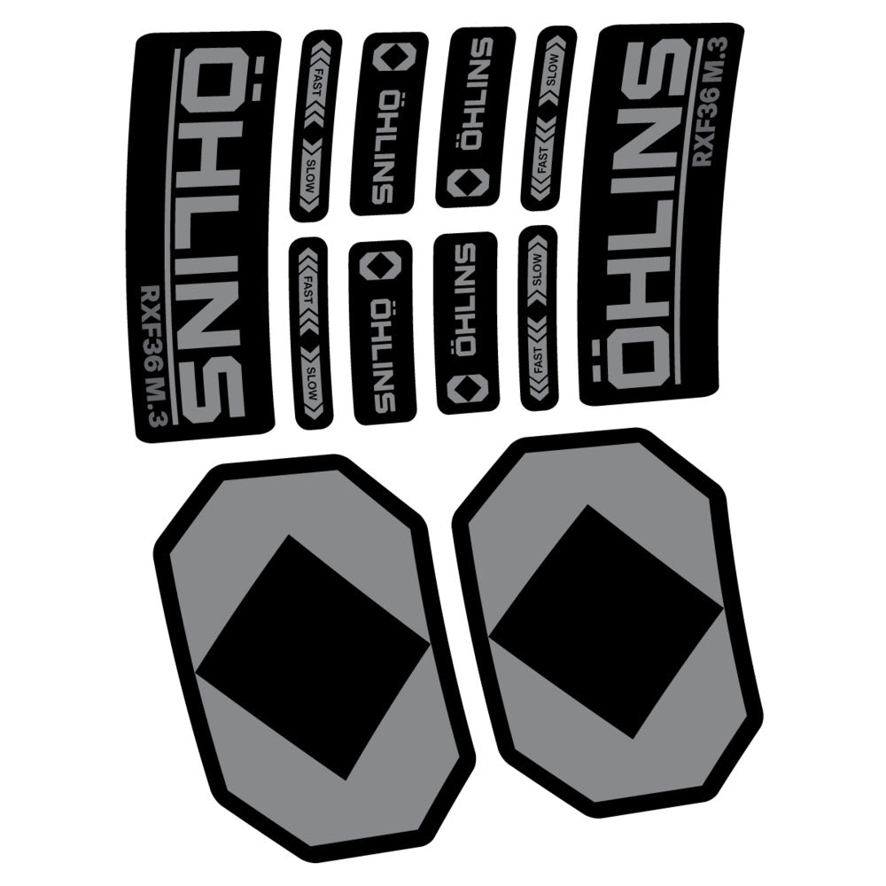 Stickers Öhlins RXF 36 M3 2027 compatibles - Autocollants fourche VTT