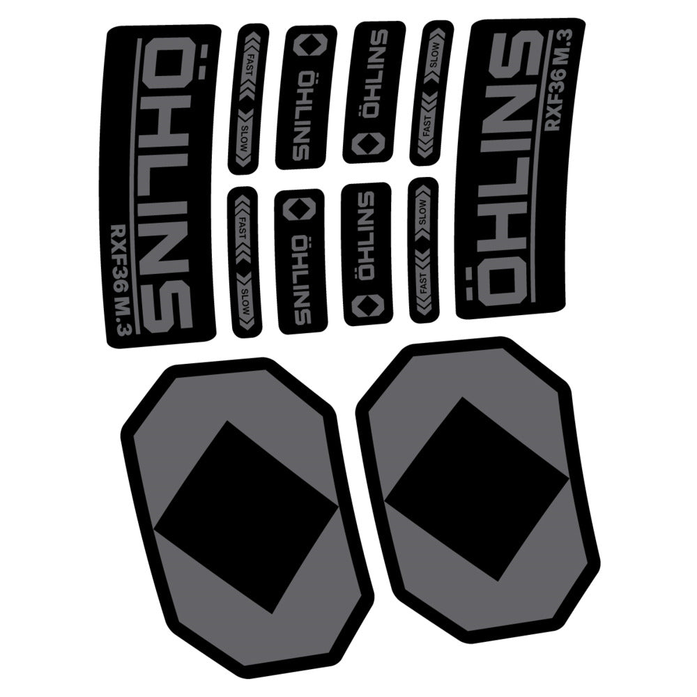 Stickers Öhlins RXF 36 M3 2027 compatibles - Autocollants fourche VTT