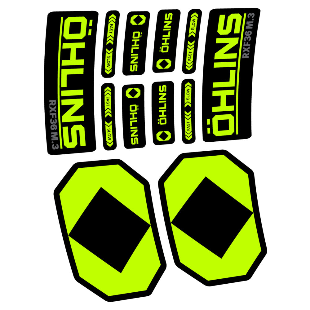 Stickers Öhlins RXF 36 M3 2027 compatibles - Autocollants fourche VTT