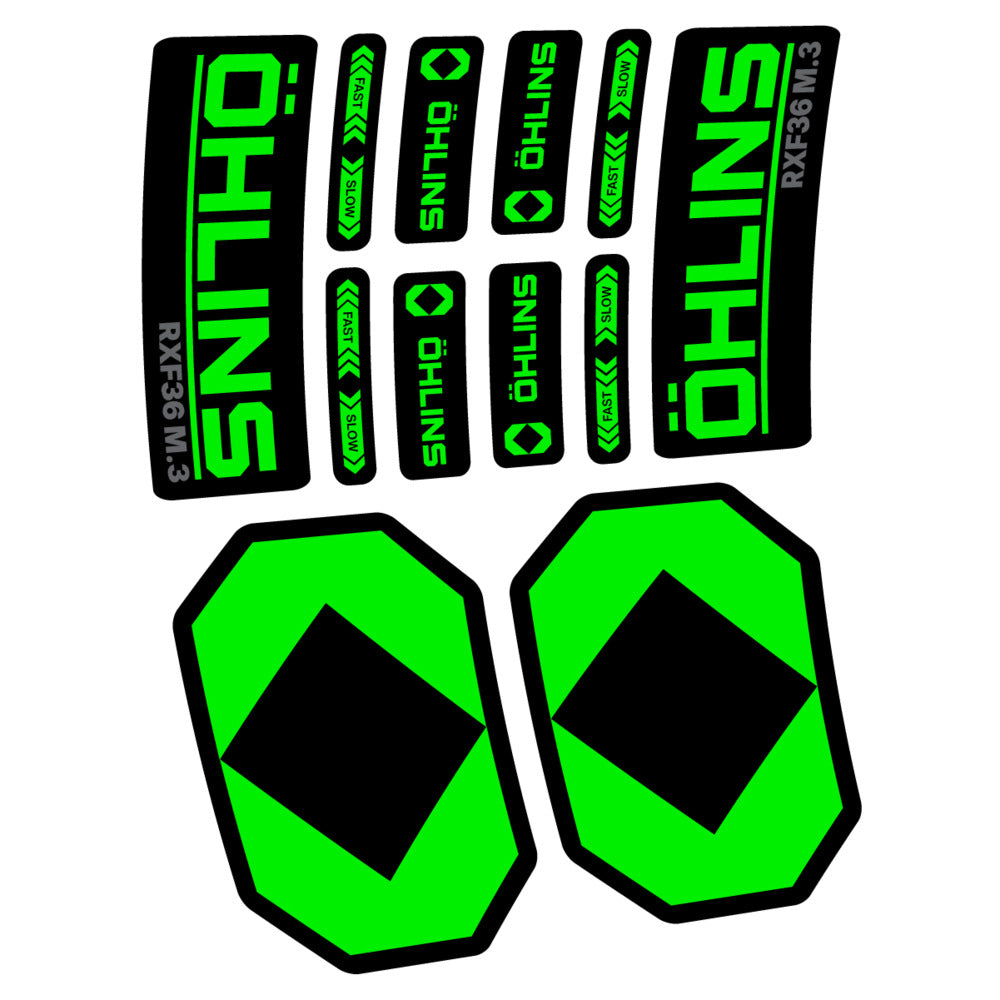 Stickers Öhlins RXF 36 M3 2027 compatibles - Autocollants fourche VTT