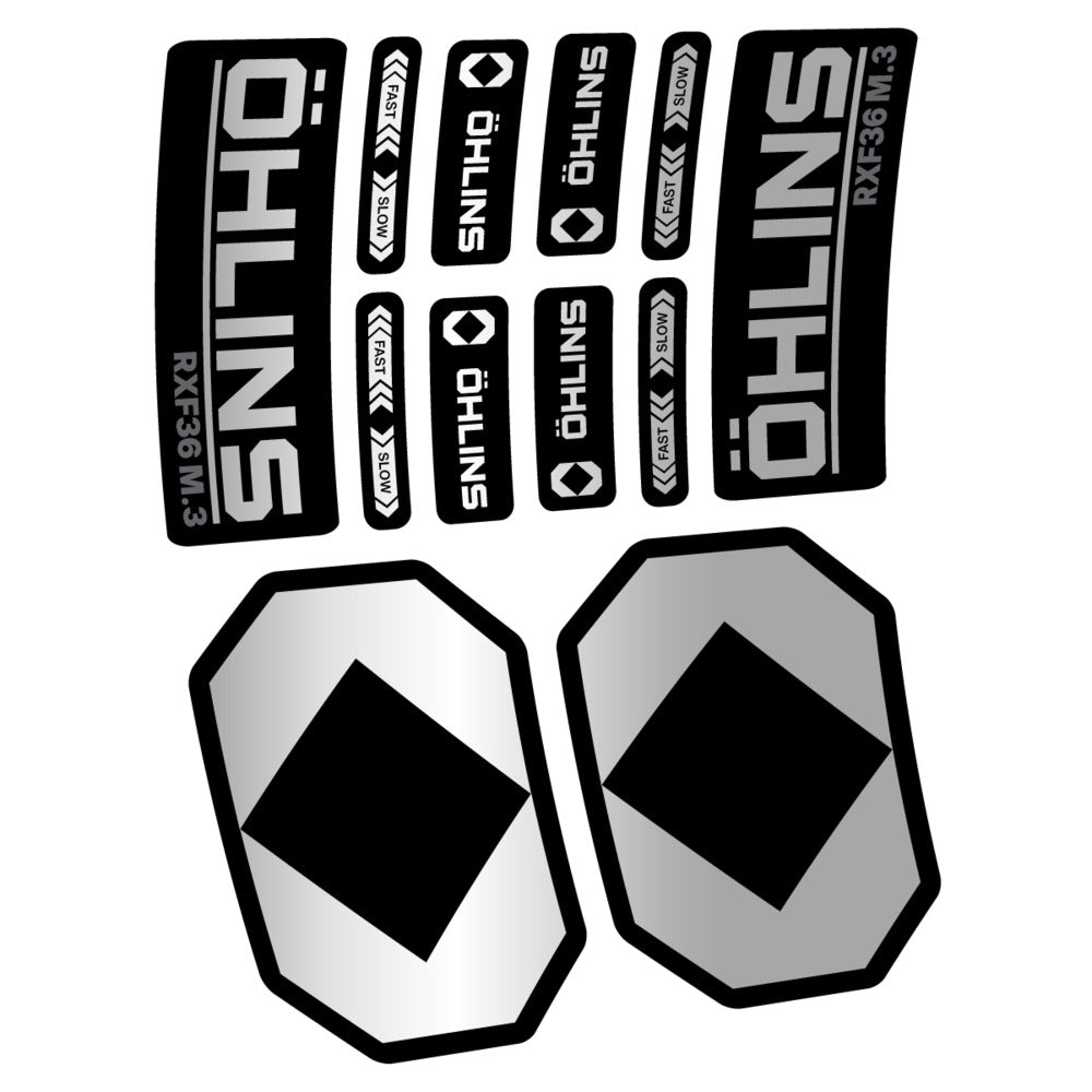 Stickers Öhlins RXF 36 M3 2027 compatibles - Autocollants fourche VTT