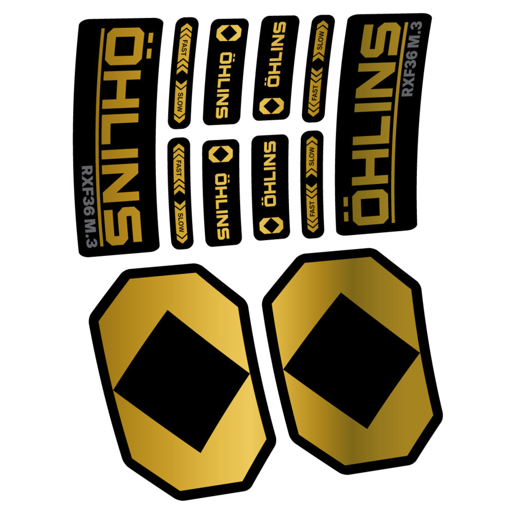 Stickers Öhlins RXF 36 M3 2027 compatibles - Autocollants fourche VTT