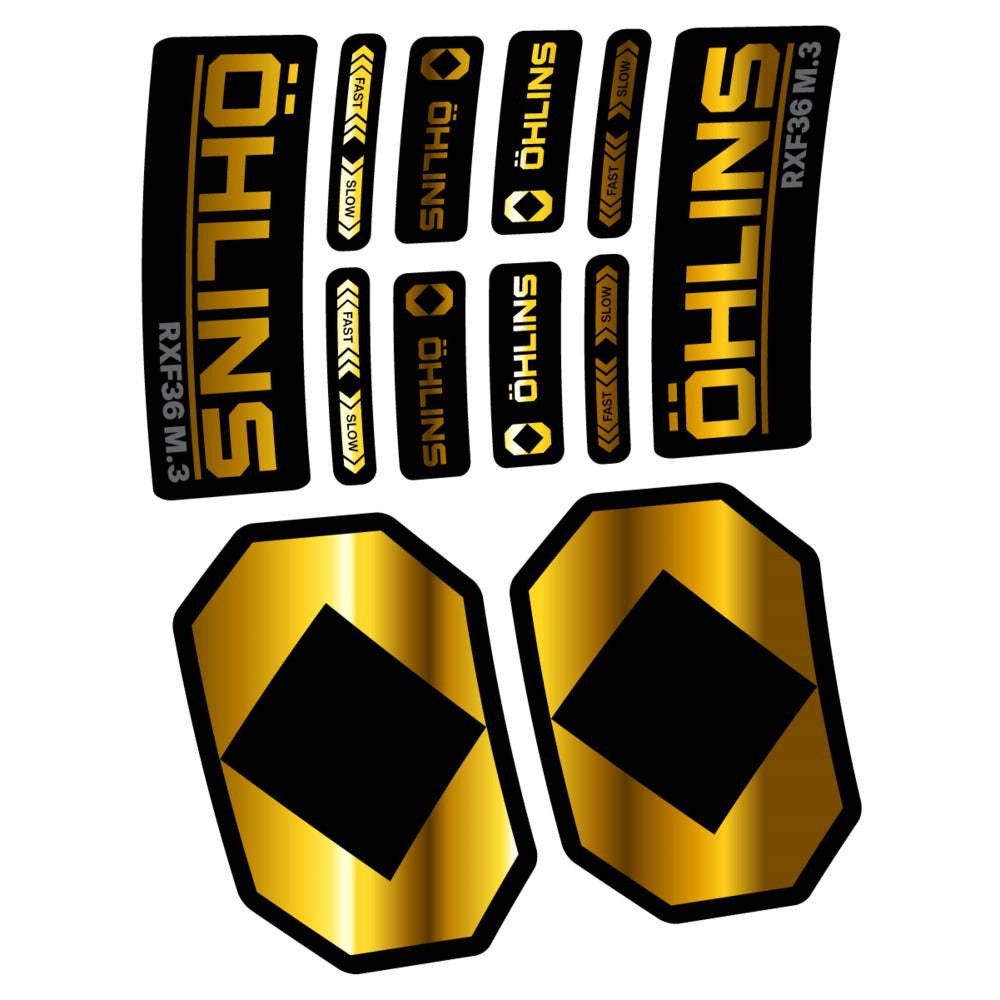 Stickers Öhlins RXF 36 M3 2027 compatibles - Autocollants fourche VTT
