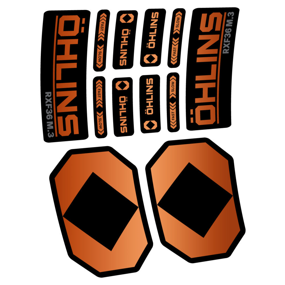 Stickers Öhlins RXF 36 M3 2027 compatibles - Autocollants fourche VTT