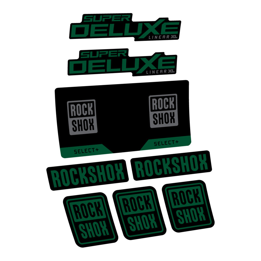 Stickers RockShox Super Deluxe Select 2027 v2 compatibles - Autocollants amortisseur VTT
