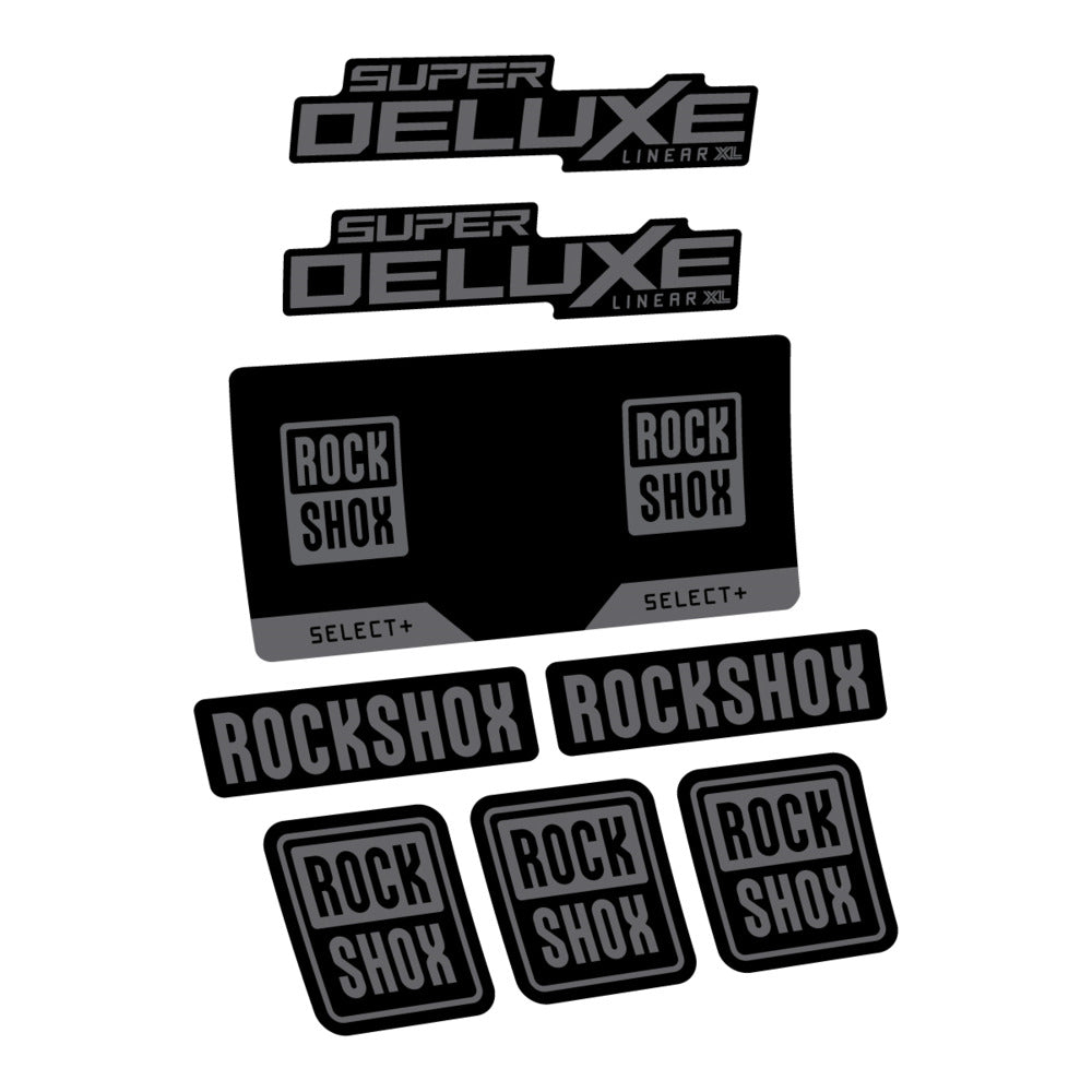 Stickers RockShox Super Deluxe Select 2027 v2 compatibles - Autocollants amortisseur VTT
