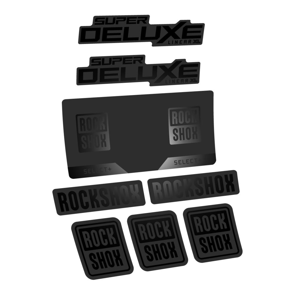 Stickers RockShox Super Deluxe Select 2027 v2 compatibles - Autocollants amortisseur VTT