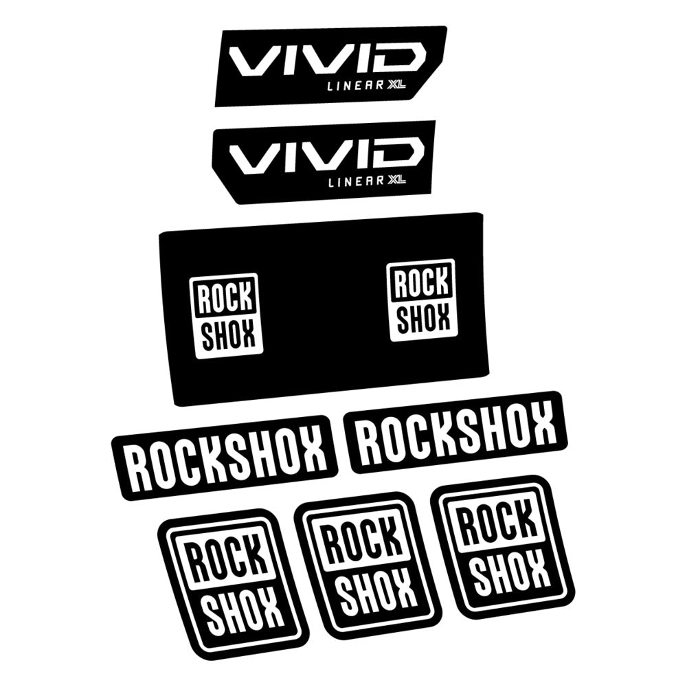 Stickers RockShox Vivid Base 2027 compatibles - Autocollants amortisseur VTT