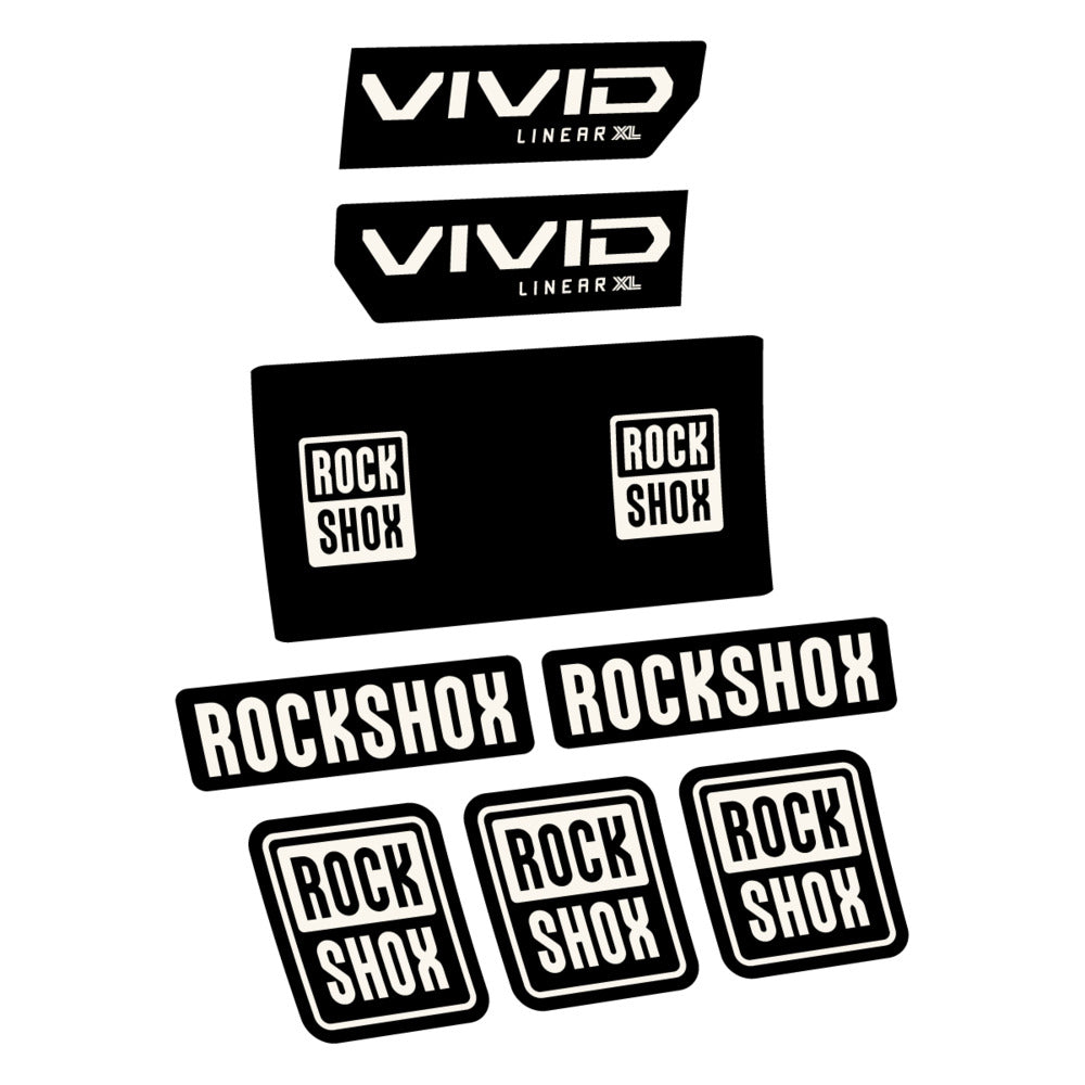 Stickers RockShox Vivid Base 2027 compatibles - Autocollants amortisseur VTT