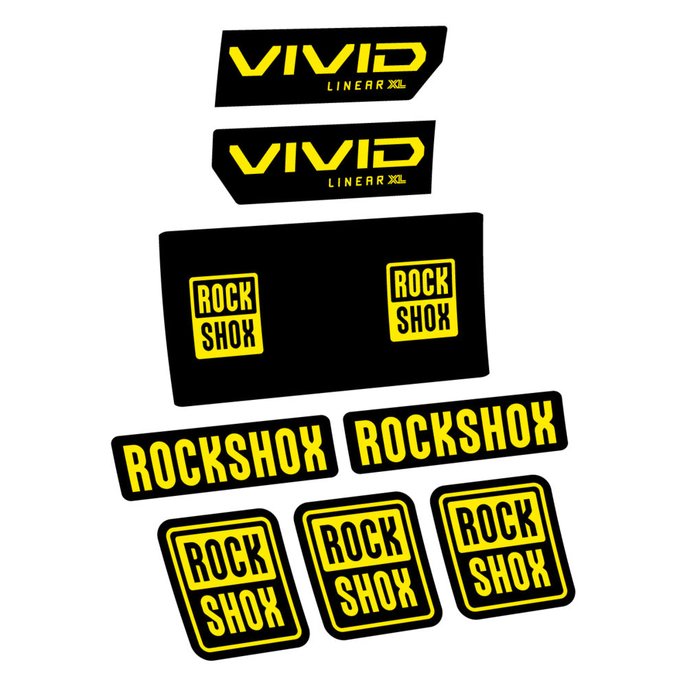 Stickers RockShox Vivid Base 2027 compatibles - Autocollants amortisseur VTT