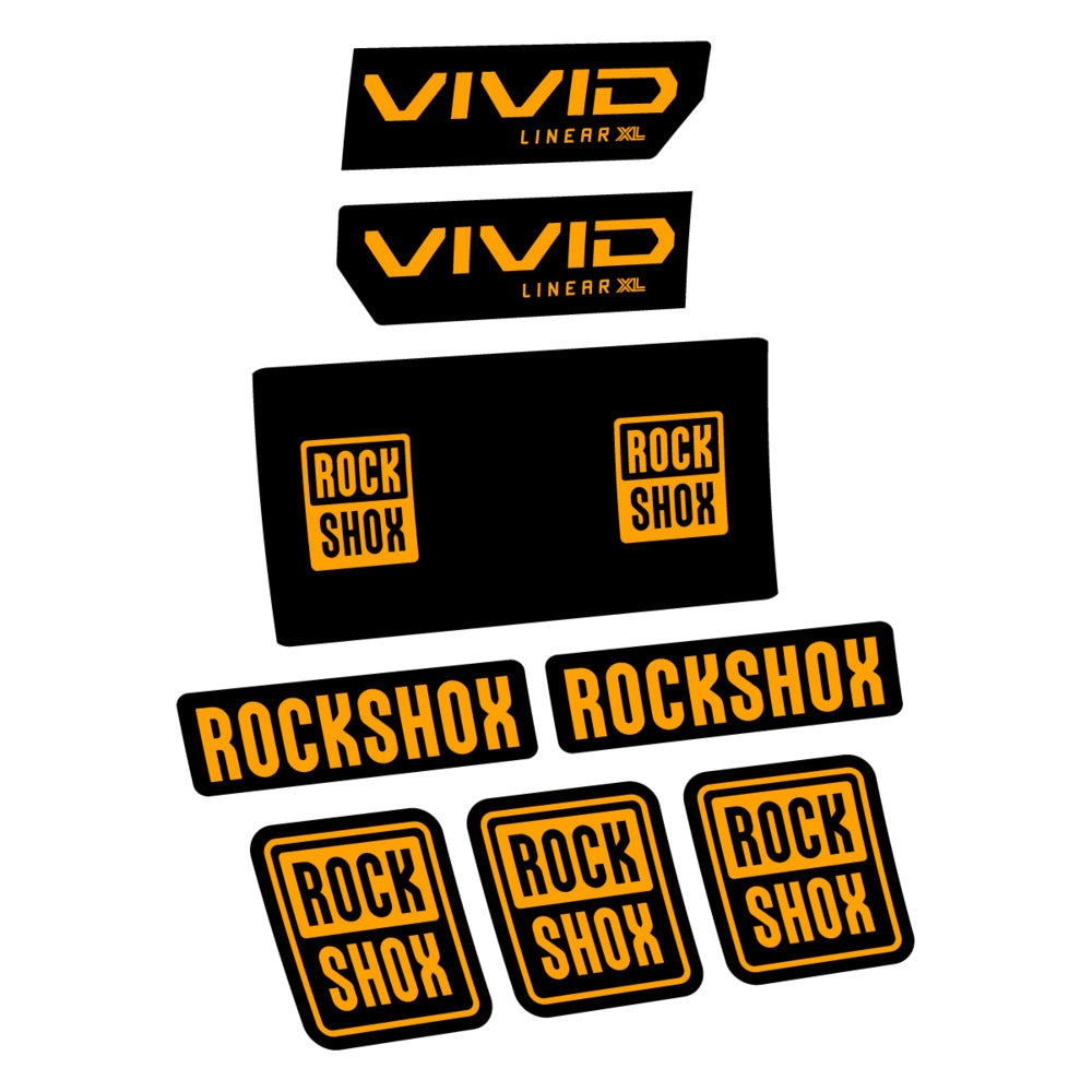Stickers RockShox Vivid Base 2027 compatibles - Autocollants amortisseur VTT