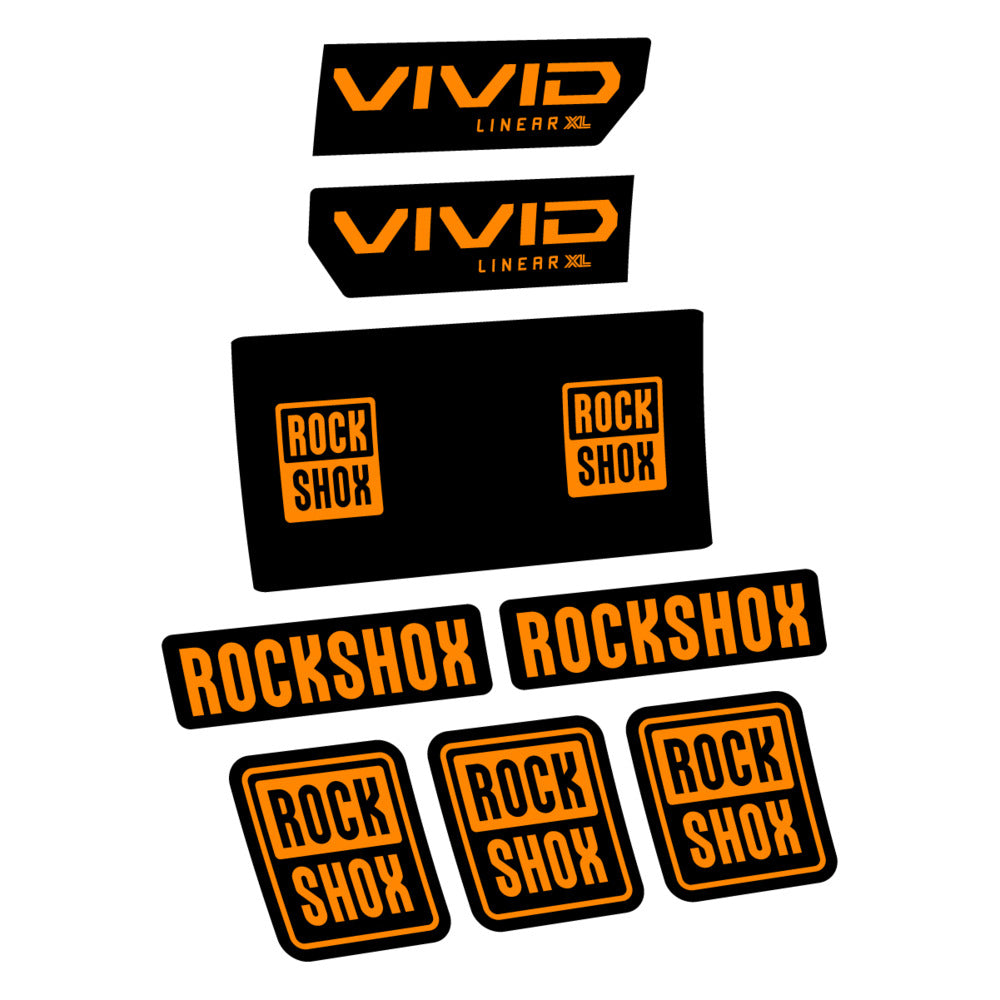 Stickers RockShox Vivid Base 2027 compatibles - Autocollants amortisseur VTT