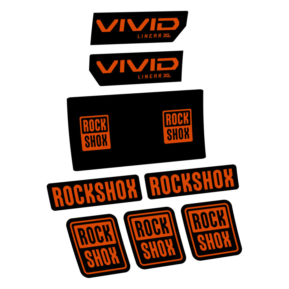 Stickers RockShox Vivid Base 2027 compatibles - Autocollants amortisseur VTT