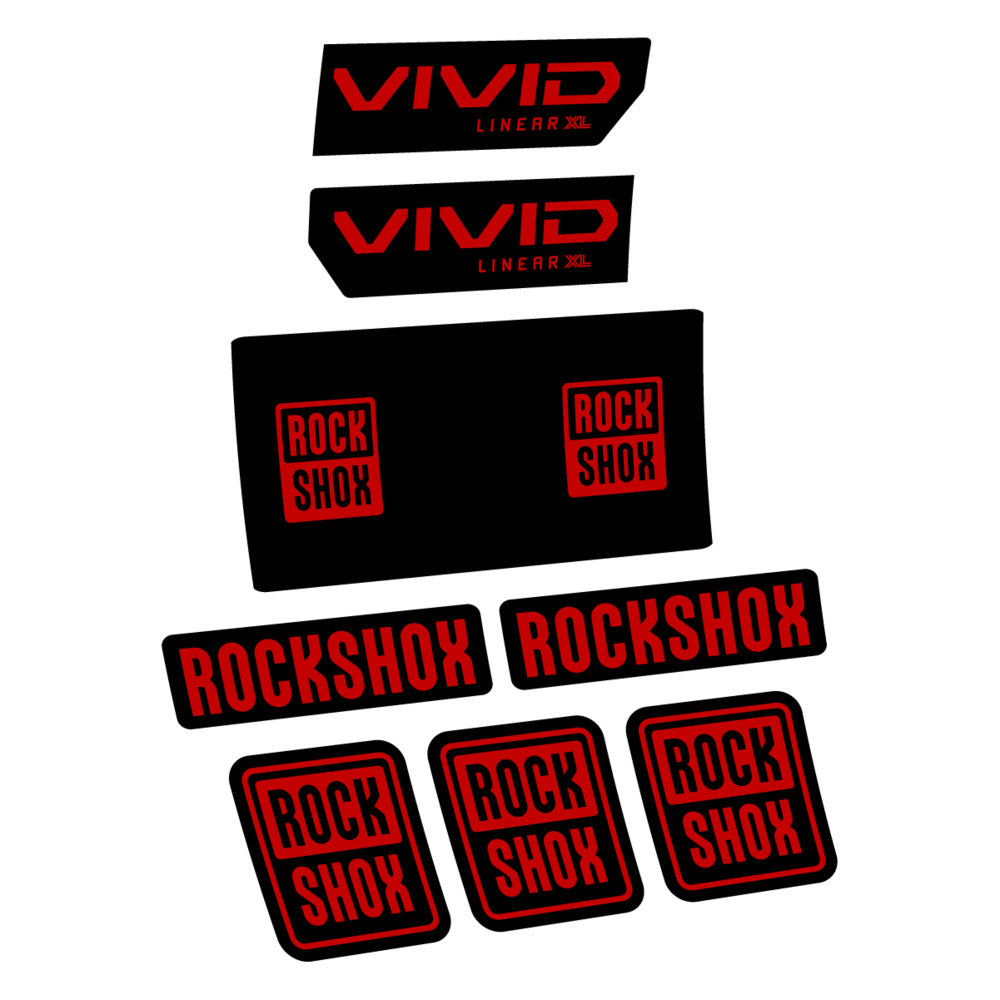 Stickers RockShox Vivid Base 2027 compatibles - Autocollants amortisseur VTT