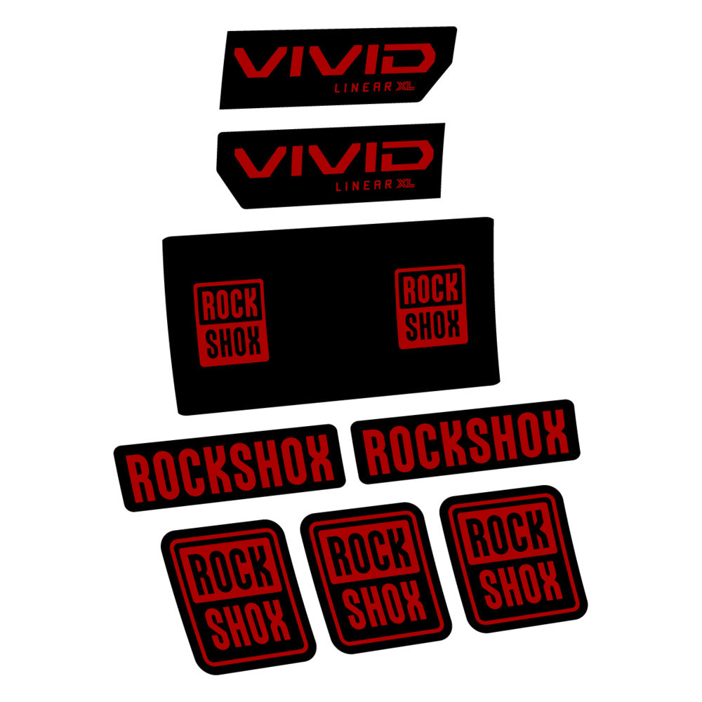Stickers RockShox Vivid Base 2027 compatibles - Autocollants amortisseur VTT