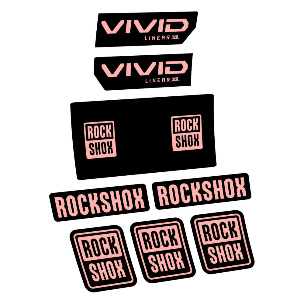 Stickers RockShox Vivid Base 2027 compatibles - Autocollants amortisseur VTT