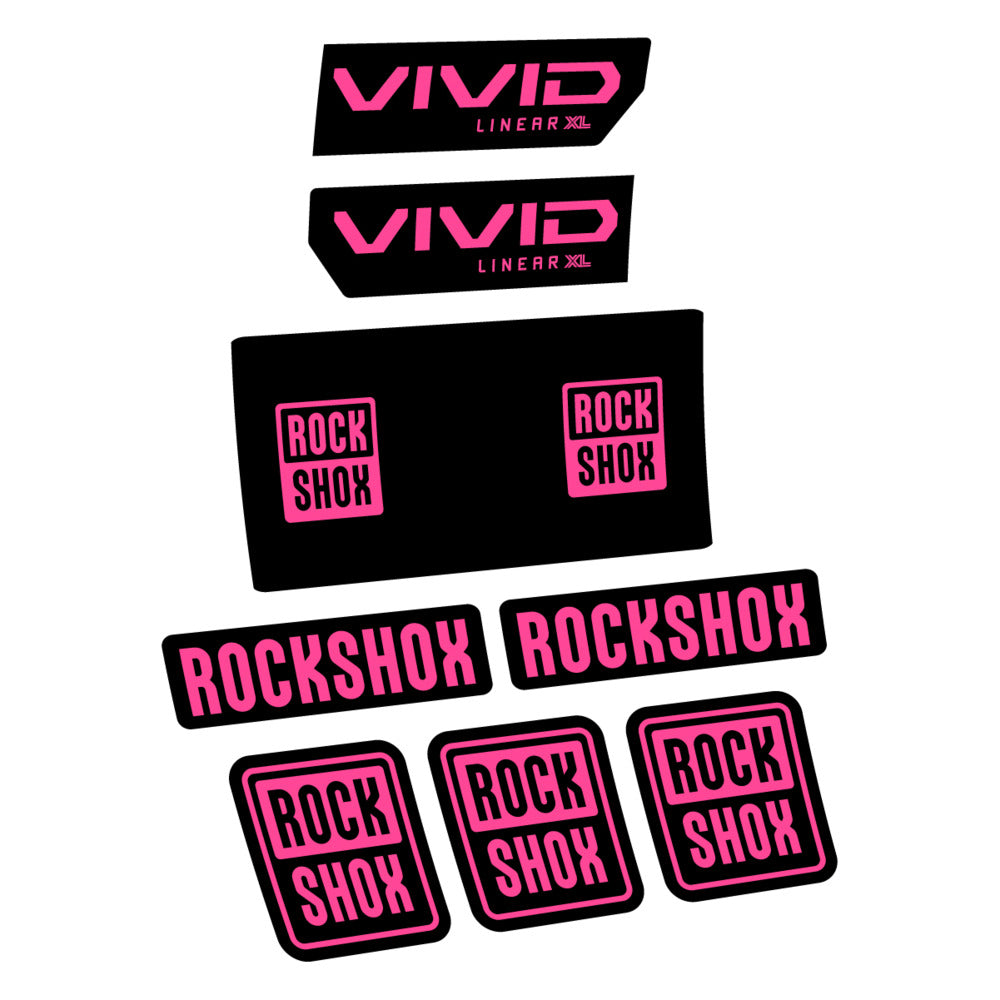 Stickers RockShox Vivid Base 2027 compatibles - Autocollants amortisseur VTT