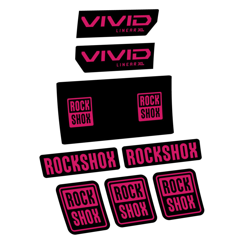 Stickers RockShox Vivid Base 2027 compatibles - Autocollants amortisseur VTT
