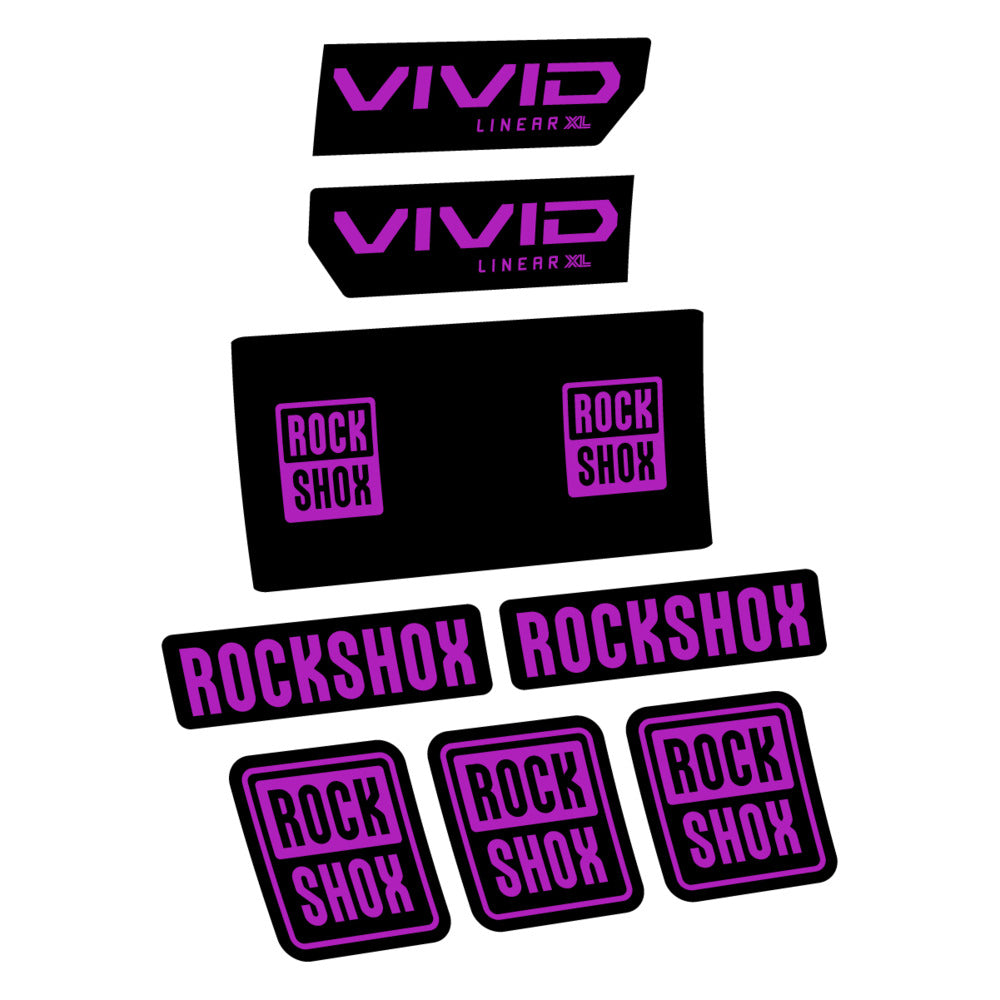 Stickers RockShox Vivid Base 2027 compatibles - Autocollants amortisseur VTT