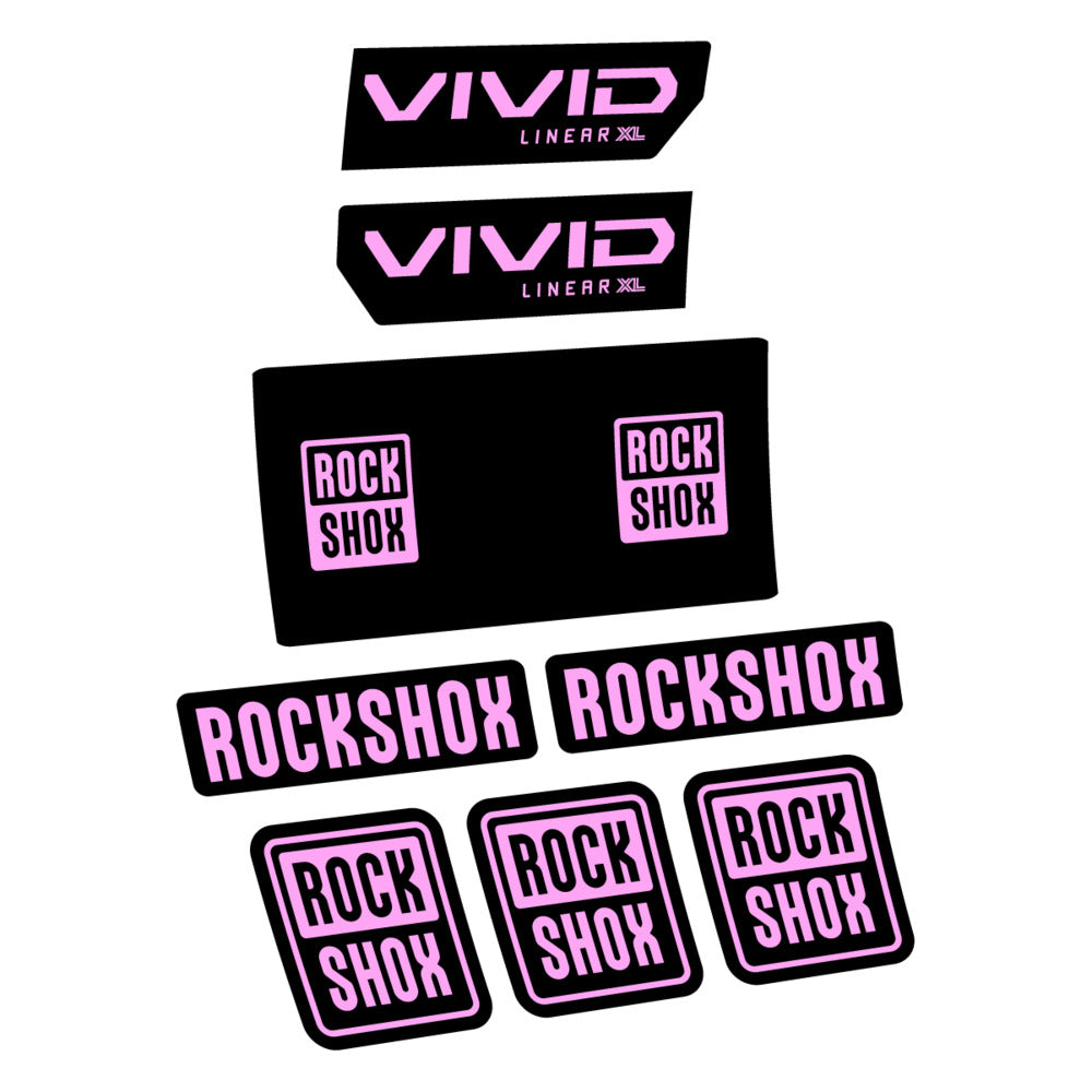 Stickers RockShox Vivid Base 2027 compatibles - Autocollants amortisseur VTT