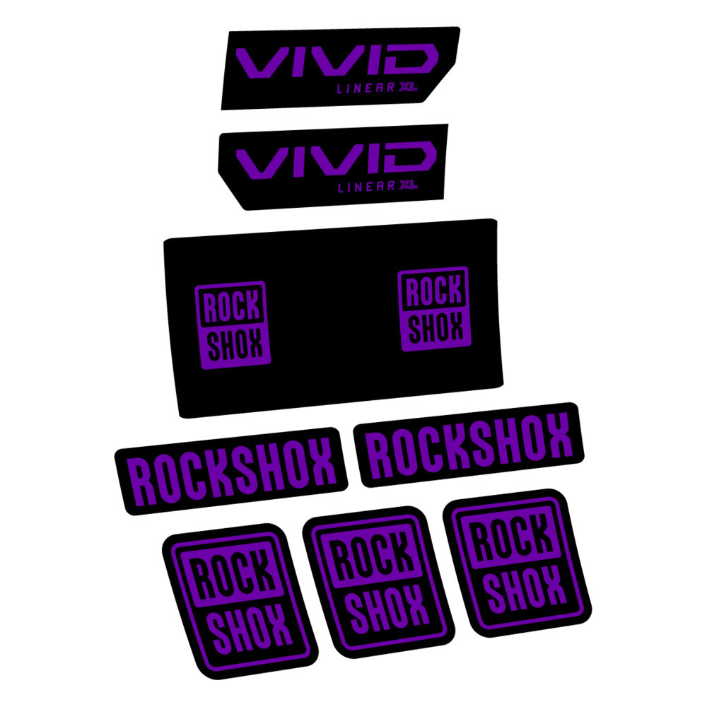 Stickers RockShox Vivid Base 2027 compatibles - Autocollants amortisseur VTT